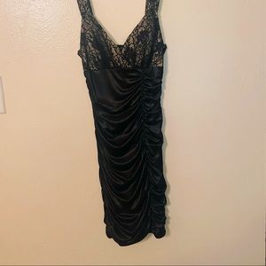 Black & tan lace dress